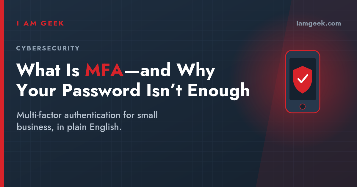 Multi-factor authentication for small business hero graphic